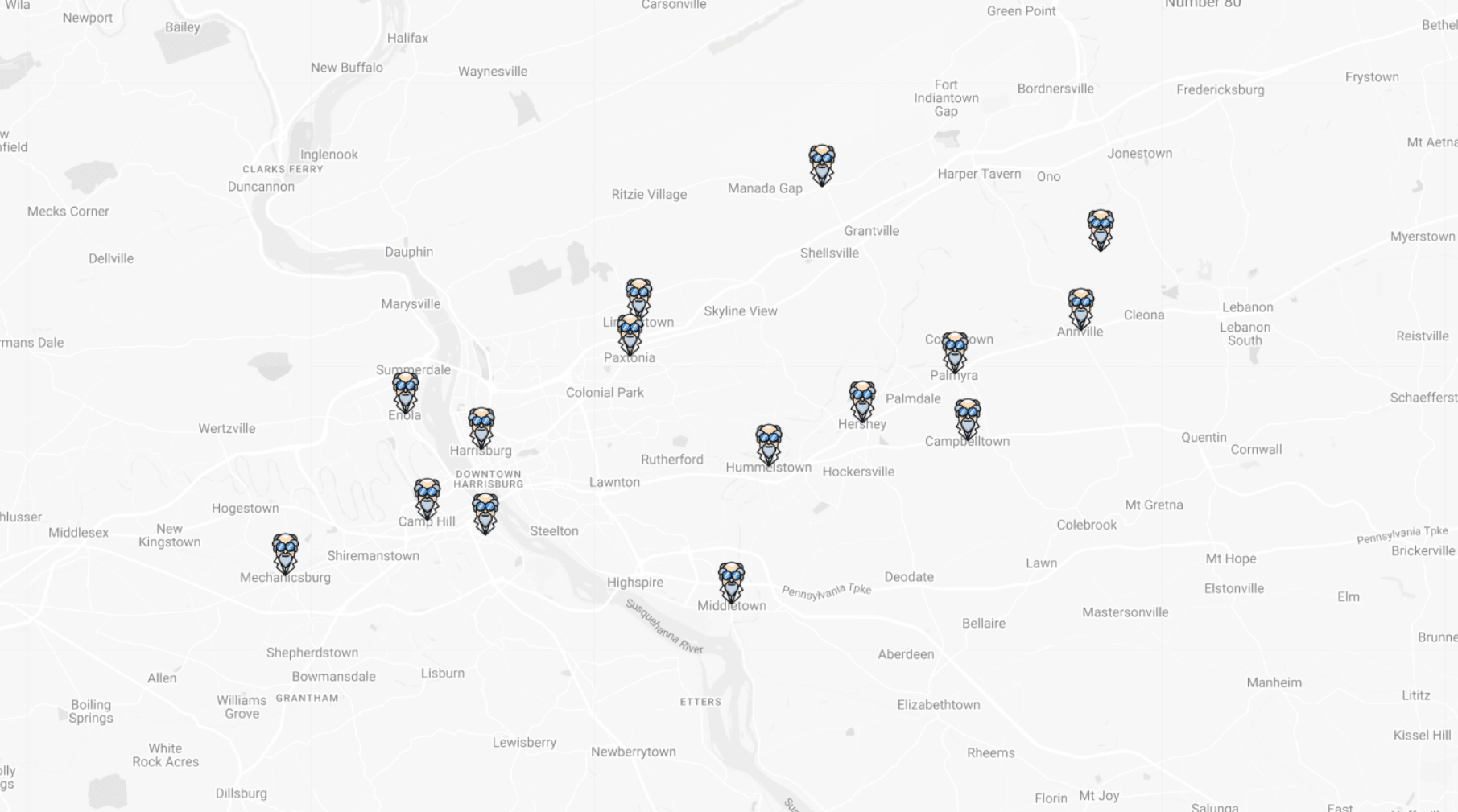 Professor Pressure Pressure Washing Residential Service Area Map